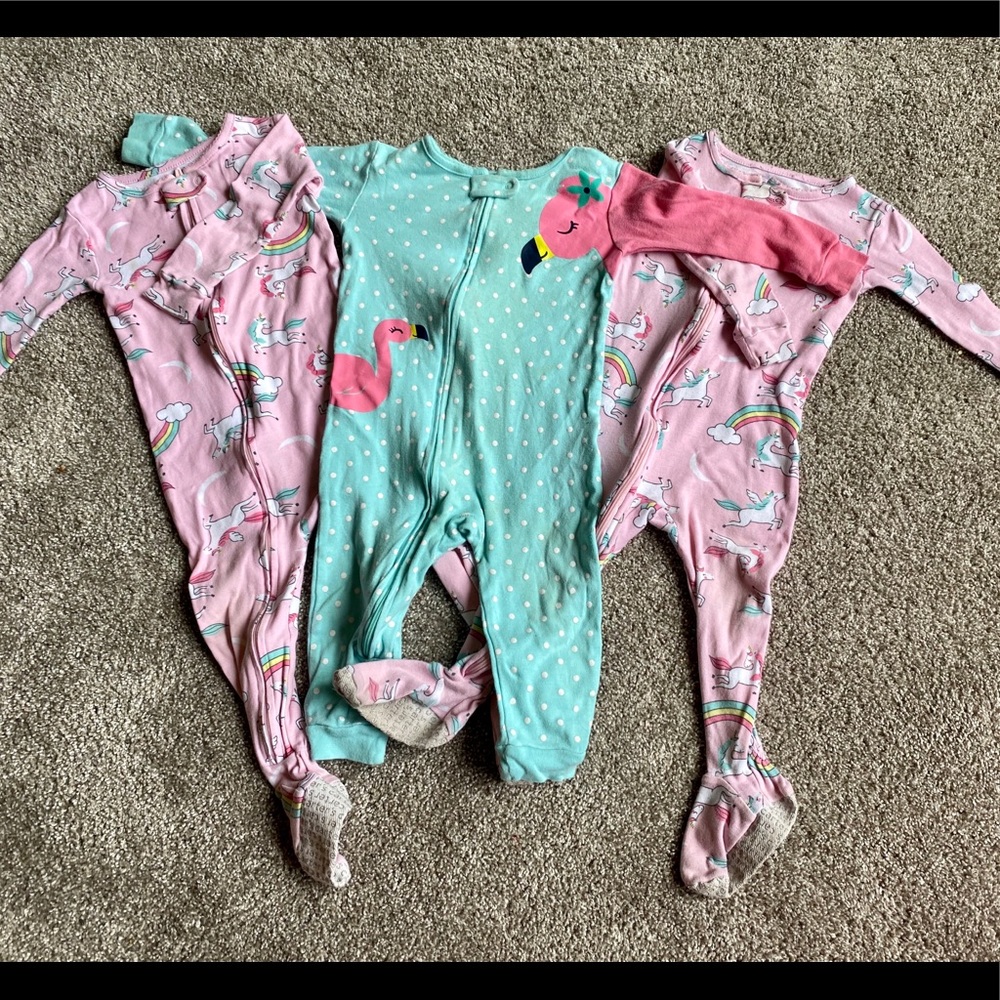 BOGO ALL KIDS SETS Set of 3 Carters sleepsuits